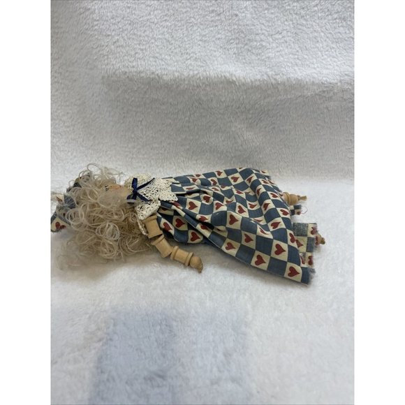 Vintage Hand Crafted Thread Wooden Spool Doll - Picture 5 of 9